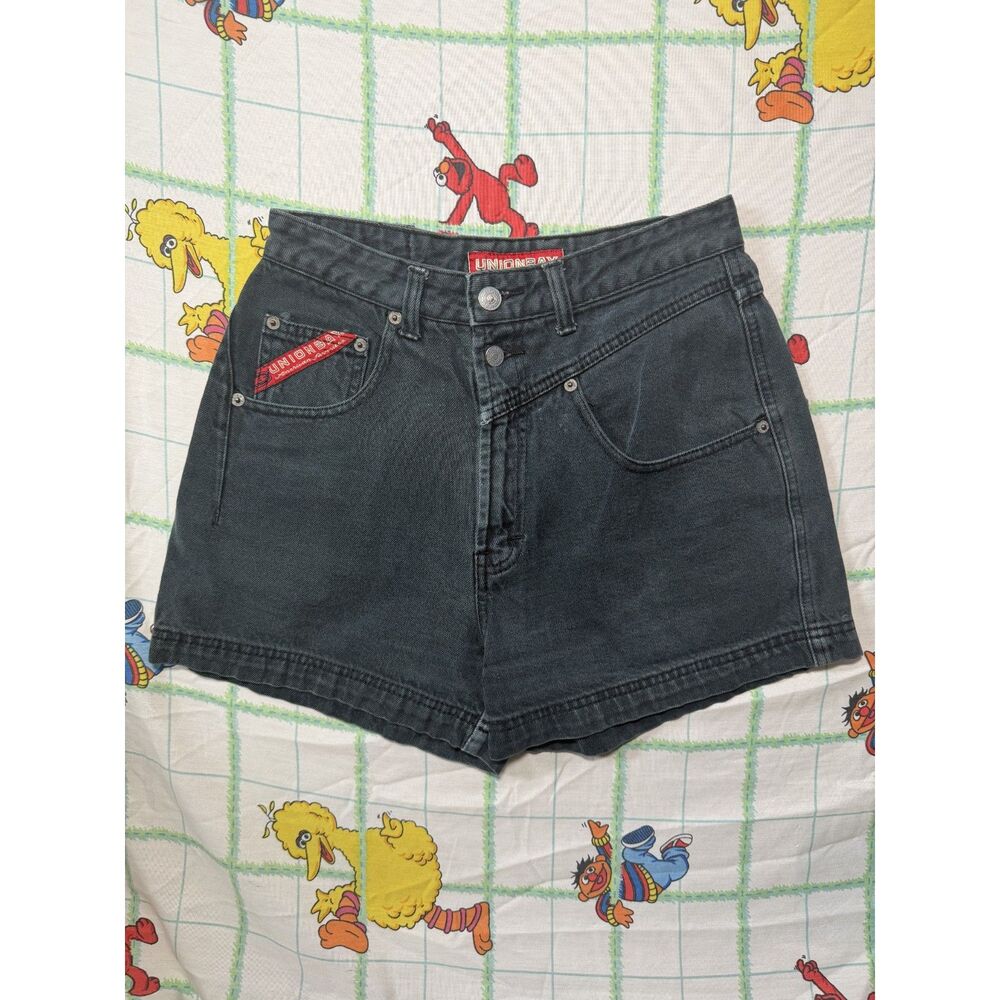 Vintage 90s Union Bay womens black denim shorts size 9